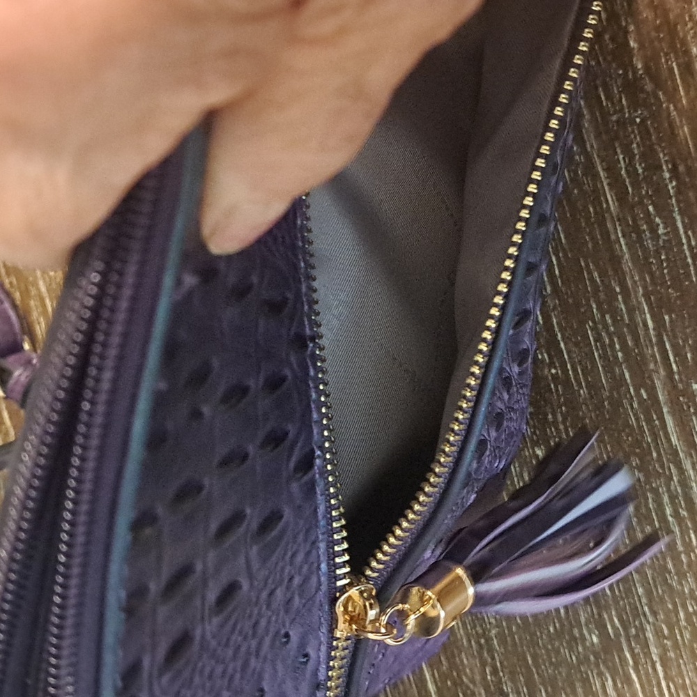 Dasein Purse Women’s Tassel Zipper Pocket Crossbody Fashion Travel Bag Purple - Picture 8 of 13